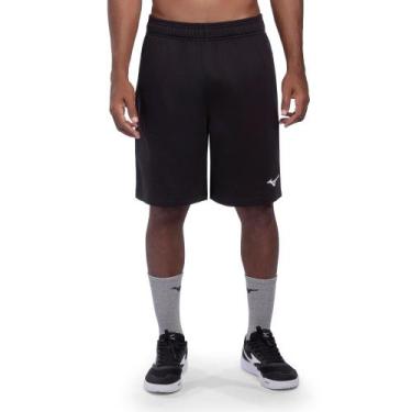 Imagem de Bermuda Mizuno Moletom Masculina, Preto, GG