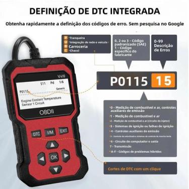 Imagem de Scanner Automotivo OBD2 Universal, Ferramenta De Diagnóstico, Reconhec