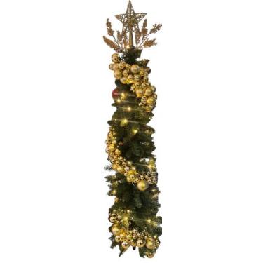 Imagem de Arvore Decorada Dourada Capetown branco quente bivolt-150cm - Cromus