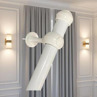 Imagem de Varão de Cortina Grosso Branco 28mm Resistência e Estilo para Sua Deco