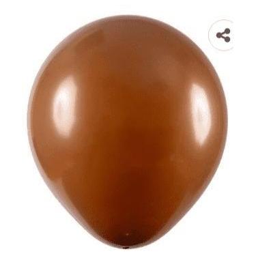 Imagem de BALÃO LISO REDONDO - PIC PIC Nº 16 - MARROM - Pacote com 12 unidades