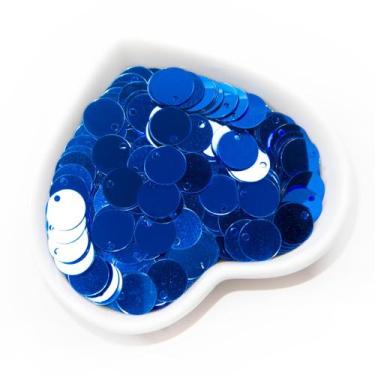 Imagem de Lantejoulas Giftmeet 10 mm em PVC, 2000 peças, azul-escuro