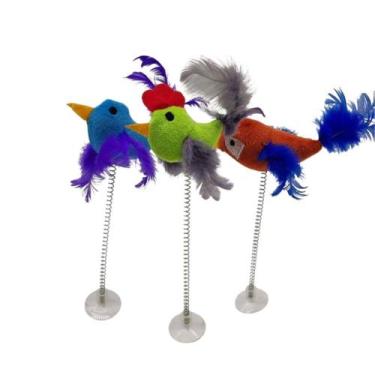 Imagem de Brinquedo Cat Mola Pájaro com Mola para Gatos - Bom Amigo