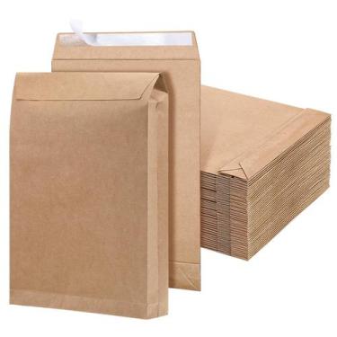 Imagem de Envelope JJUNW Pacote com 30 Unidades Expansível 24x34cm Autoadesivo