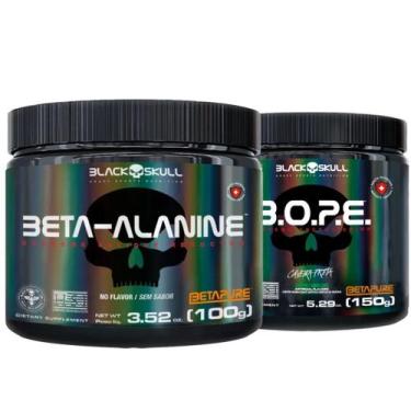 Imagem de Bope Pré Treino 150g + Beta Alanina Pura 100g Black Skull, Limao