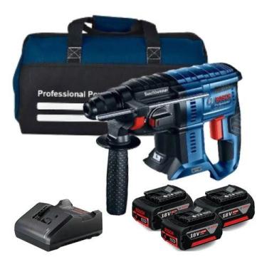 Imagem de Martelete Gbh 180-li 3 Bat 4.0 + Carregador Bosch Cor Azul-marinho Fre