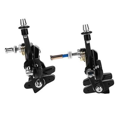 Imagem de Freio de bicicleta de estrada, 1 par bicicleta de estrada em forma de V mecânico conjunto de freio de pivô duplo acessórios peças de reparo