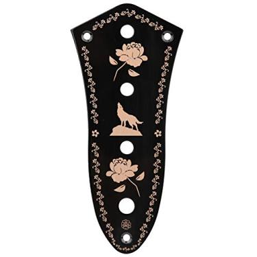 Imagem de Placa de controle de graves elétricos base de ferro placa de controle de metal 4 furos placa de controle de instrumentos musicais acessórios prata GE103