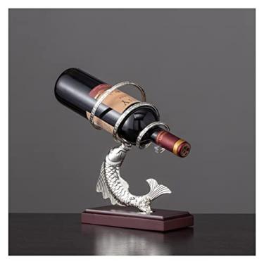 Imagem de Suporte de garrafa de vinho de resina para garrafa de vinho – Suporte único para garrafa de vinho, suporte para vinho de mesa, acessórios criativos, suporte para vinho empilhável