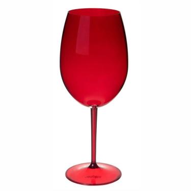 Imagem de Taça de Vinho Vermelha Roma Curves Acrílico 600mL