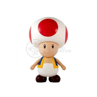 Imagem de Boneco Action Figure Cogumelo Toad Articulado 20cm