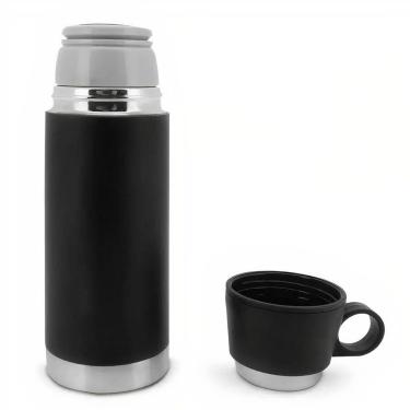 Imagem de Garrafa Térmica Parede Dupla Preta Anti Vazamento Mimo Style