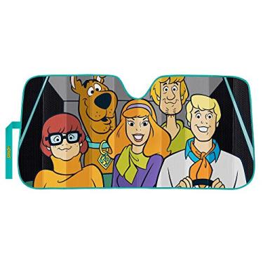 Imagem de Plasticolor Guarda-sol 003951R01 Warner Bros. Scooby-Doo Group Accordian para carro caminhão SUV, prata