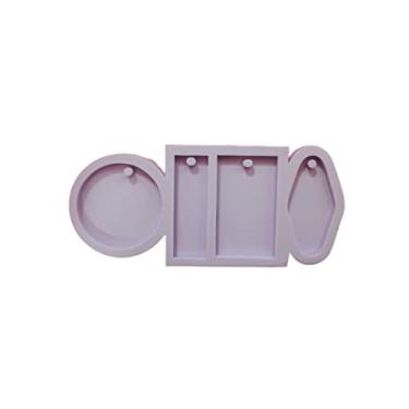 Imagem de Confeitaria dos Moldes, R231 Molde de silicone círculo retângulo formas chaveiro resina