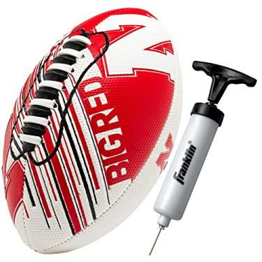 Imagem de Franklin Sports Nebraska Cornhuskers Football – Mini futebol juvenil – Futebol de 21,5 cm – Textura SPACELACE fácil de segurar – Perfeito para crianças!