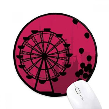 Imagem de DIYthinker Balão roda gigante parque de diversões mousepad desktop escritório tapete redondo para computador