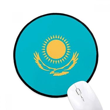 Imagem de DIYthinker Tapete de mouse com bandeira nacional do Cazaquistão país da Ásia desktop tapete redondo para computador