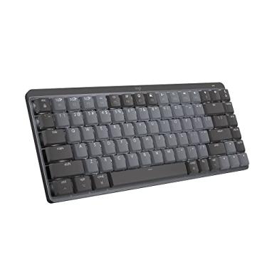 Imagem de Logitech MX Mechanical Mini para teclado iluminado sem fio Mac, interruptores de desempenho de baixo perfil, teclas silenciosas táteis, retroiluminado, Bluetooth, USB-C, Apple, iPad - cinza espacial