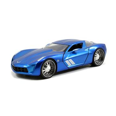 Imagem de 2009 Chevrolet Corvette Stingray Concept Blue 1/24 Diecast Model Car by Jada