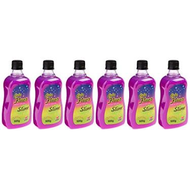 Imagem de Cola Color Fluor 500G Cor Unica Caixa C/6 Roxo