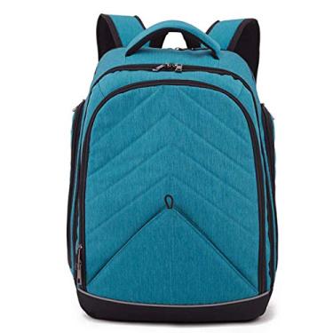 Imagem de Bolsa multifuncional para troca de fraldas para bebês, bolsa para fraldas Mochila de viagem Mochila com trocador portátil, fivela fixa, caixa de fixação removível, 33 * 16 * 43 cm de alta capacidade