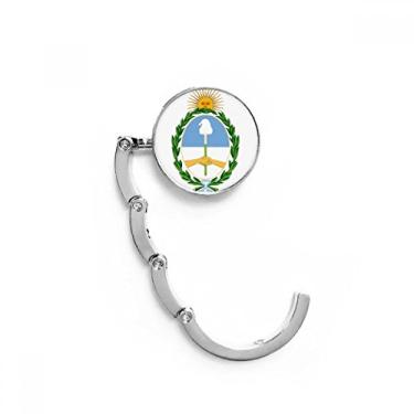 Imagem de Gancho de mesa com emblema nacional de Buenos Aires Argentina com gancho decorativo e fecho dobrável