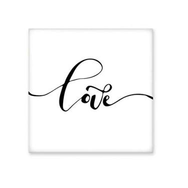 Imagem de Love Line Citação de escrita à mão, azulejo de cerâmica brilhante para banheiro, cozinha, parede