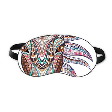 Imagem de Capa para sombra noturna macia com design de cavalo colorido estilo mosaico