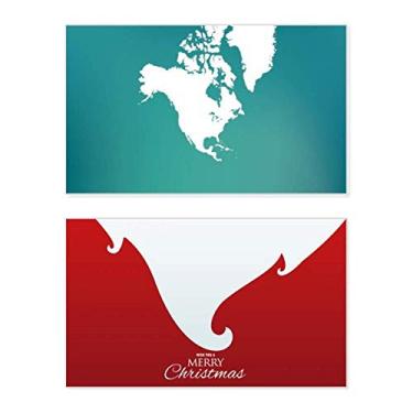 Imagem de Mapa de contorno do continente da América do Norte feriado, feriado, cartão de felicitações, mensagem de Natal