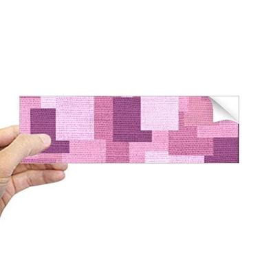 Imagem de DIYthinker Tecido de malha de linho roxo quadrado mosaico retangular adesivo para janela notebook decalque