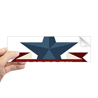 Imagem de DIYthinker Adesivo retangular Pentagrama Liberty Slogan America Country City para notebook janela decalque