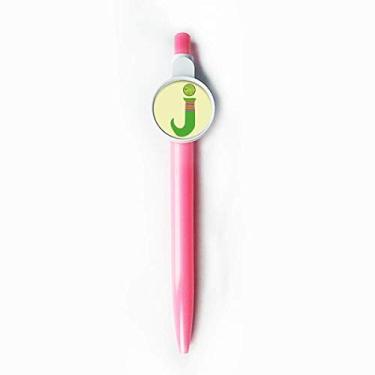 Imagem de J Alfabeto Laranja Frutas Linda Ponta Rollerball Azul Retrátil Caneta Escrever Papelaria