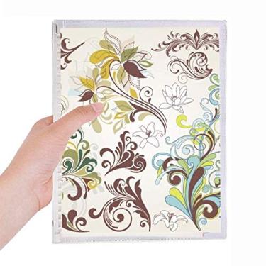 Imagem de Caderno de flor colorido com folhas soltas para diário de papelaria recarregável