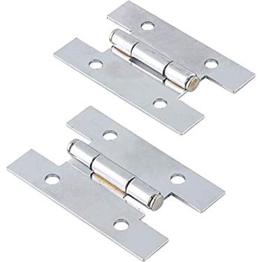 Imagem de Dobradiça de bumbum não polida tipo H de 6,35 cm x 3,81 cm - 2 peças/pacote | Gabinete, Portas de Móveis | H14-C870CHR-PR