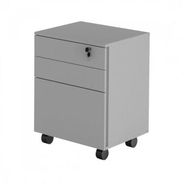 Imagem de Gaveteiro com Chave 3 Gavetas Charme Espresso Móveis Branco