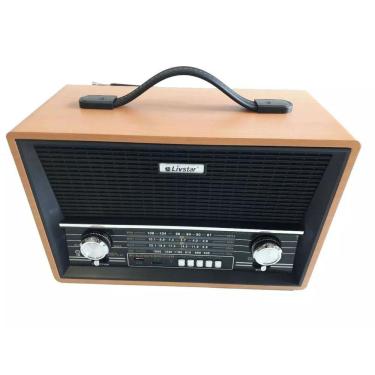 Imagem de Rádio Portátil estilo retrô/Vintage Bluetooth Mp3 Aux Bivolt