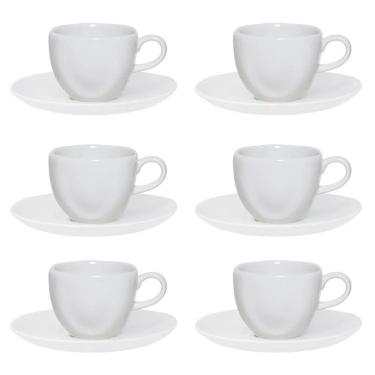 Imagem de Conjunto De Xícara De Chá Com Pires 06 Peças Ryo White