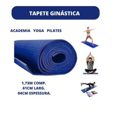 Imagem de Tapete Colchonete Academia Yoga Ginástica Pilates Fitness Exercícios 1,73mx 61cmx 04cm