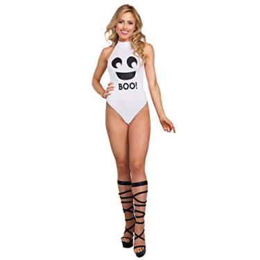 Imagem de Dreamgirl Macacão feminino Boo-Dy Ghost, Branco, Medium/Large