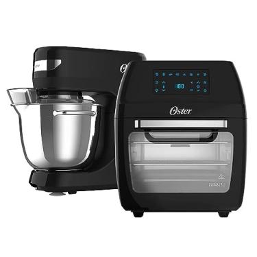 Imagem de Kit Batedeira Planetária Bowl Inox III e Fritadeira 12L Oster - 127V