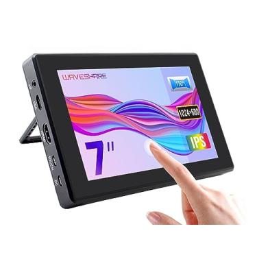Imagem de [Latest Version] Waveshare Raspberry Pi Display 7inch Capacitive Touch Screen LCD Monitor for RPi 400 4 3 Model B Supports All Versions of Raspberry Pi Windows with HDMI/VGA Port with Case