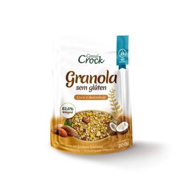 Imagem de Cereal Crock Granola Sem Glúten Coco E Amêndoas Com Aveia Sem Glúten 200G