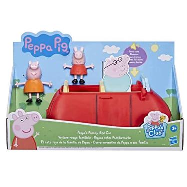 Imagem de Peppa Pig, Conjunto de Brinquedo, Carro Vermelho da Família Pig - Fala e Efeitos Sonoros, Inclui Veículo e 2 Figuras - A partir de 3 Anos