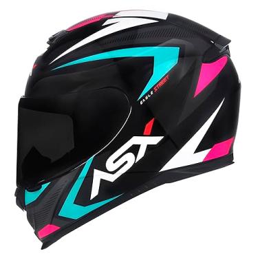 Imagem de CAPACETE ASX EAGLE STREET BRILHO PRETO/TIFFANY/ROSA 54/XS (56/S)