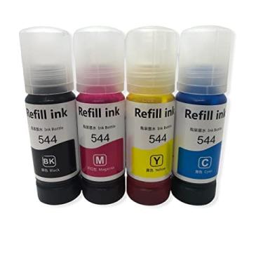 Imagem de Genérico Kit 4 Bisnagas Tinta L3150 L3110, Compatível com Epson L3110, L3150, L3210, L3250, L5190, T544, Cada Bisnaga com 70ml