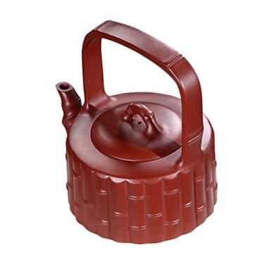 Imagem de bule de barro roxo panela fervendo no fogão zisha bule de chá bule de cha bule requintado bule de restaurante argila roxa jogo de chá decorar escritório cerâmica