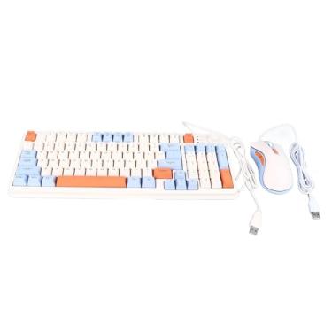 Imagem de Combinação de Teclado e Mouse para Jogos, Design Ergonômico, Sensação Mecânica, Resposta Multichave Com Fio Usb, Teclado de Computador para Pc Gamer