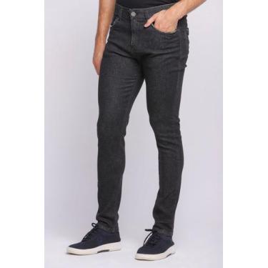 Imagem de Calça Masculina Jeans Collection Slim Logo Com Aplique Polo Wear Preto