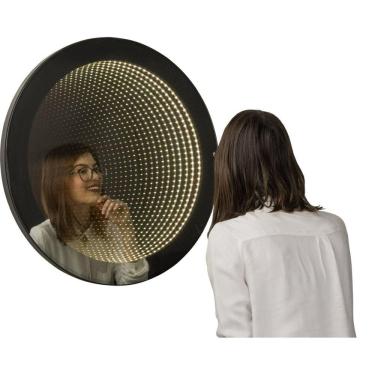 Imagem de Espelho LED Infinito 70x70cm BW Quadros Preto