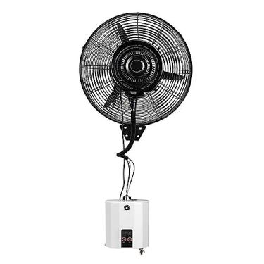 Imagem de Ventilador de parede ventiladores industriais de pulverização com 3 velocidades de temperatura fria atomização umidificação silencioso refrigerador de ar elétrico com tanque de água, preto, 810 mm